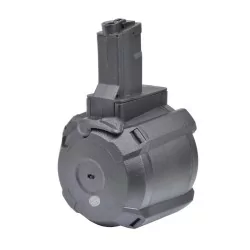 Cargador drum MP5 eléctrico A&K 1200 BBs polímero negro