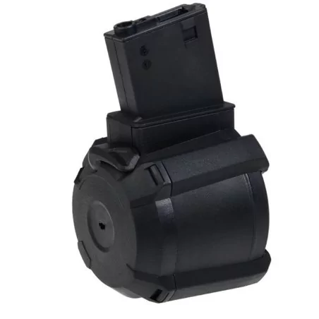 Cargador Drum eléctrico M4 Saigo 1000 BBs, alta capacidad y resistencia