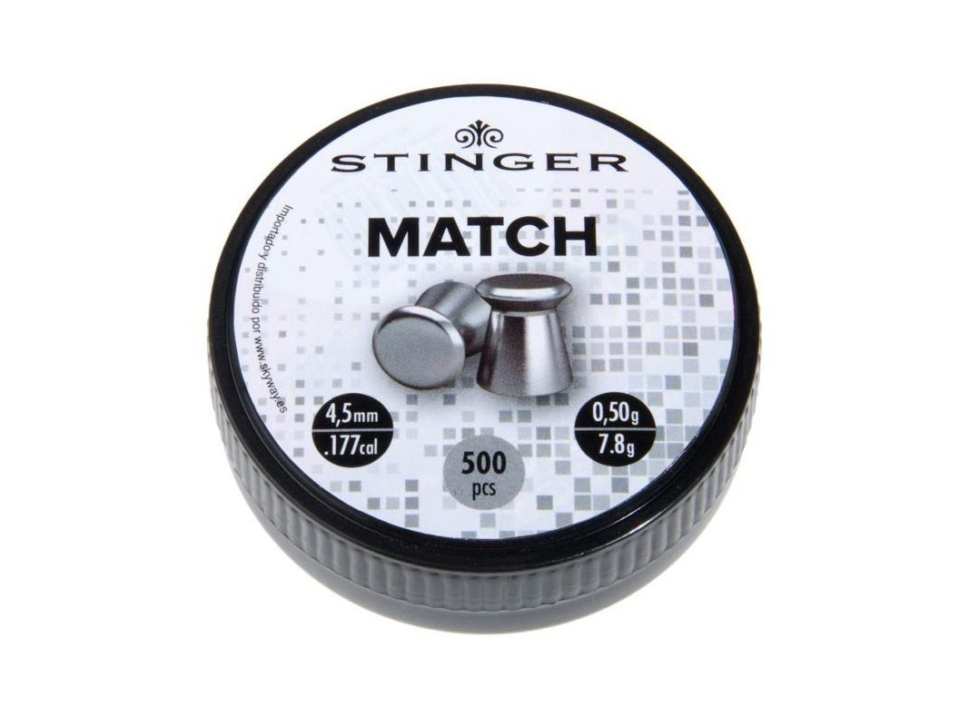 PERDIGÓN CABEZA PLANA 4.5MM 0.50G STINGER MATCH 500U