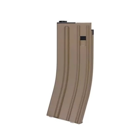 Cargador M4 Saigo Marui Next Gen 90 BBS Tan metálico y resistente.