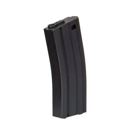 Cargador M4 Specna Arms Mid Cap 120 BBS negro, resistente y fiable.