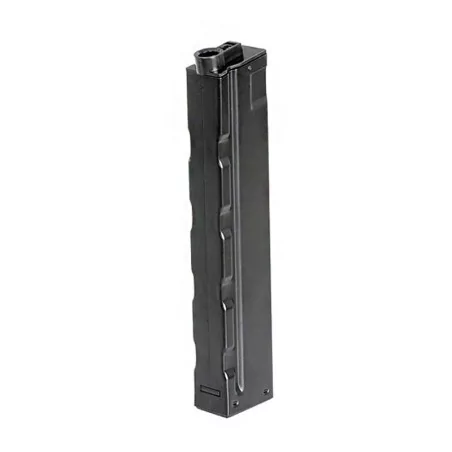 Cargador MP5 recto Mid-Cap 120 BBS negro, ligero y resistente.