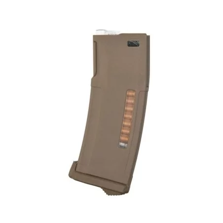 Cargador AEG M4 150 BBS tan, ligero y resistente.