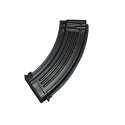 Cargador E&L AK 47 metálico Mid Cap 120 bolas, resistente y fiable.