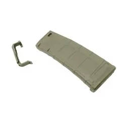 Cargador M4 Mid-Cap 120 BBs Rossi Seal Team color tan en polímero resistente.