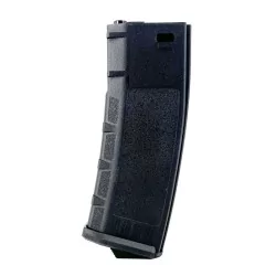 Cargador M4 Mid-Cap 120 BBs Rossi en polímero negro, ligero y resistente.