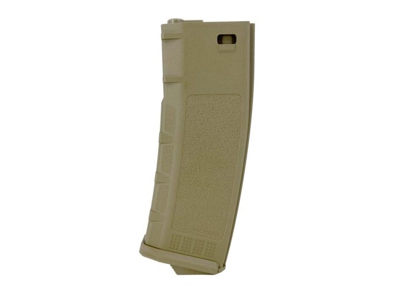 Cargador M4 Mid-Cap 120 BBs Rossi en polímero tan, ligero y resistente.