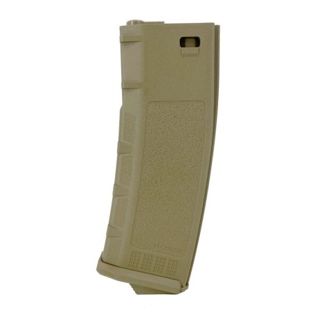 Cargador M4 Mid-Cap 120 BBs Rossi en polímero tan, ligero y resistente.