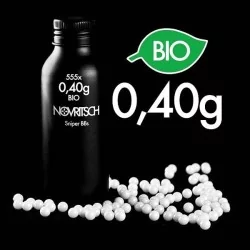 BOLAS MARCA NOVRITSCH 0.40 BIO 555BBS BLANCAS PARA JUGAR AL AIRSOFT