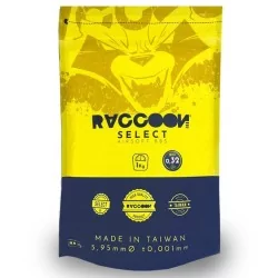 VISTA DE FRENTE BOLSA DE BOLAS BIO RACCOON SELECT 0,32G
