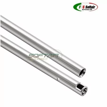 Cañón FPS Softair Stainless 6,03 Lapeados 185 mm en acero inoxidable