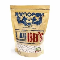 BOLAS BIO RACCOON 0,25 GRAMOS BLANCAS 4000 BBS PRECISION EN TUS DISPAROS