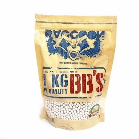 BOLSA DE BOLAS BIO MARCA RACCOON 0,30 GRAMOS 3300BBS PARA JUGAR AL AIRSOFT