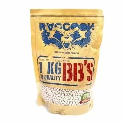 BOLAS BIO RACCOON 0,32 GRAMOS BLANCAS PRECISION EN TUS DISPAROS