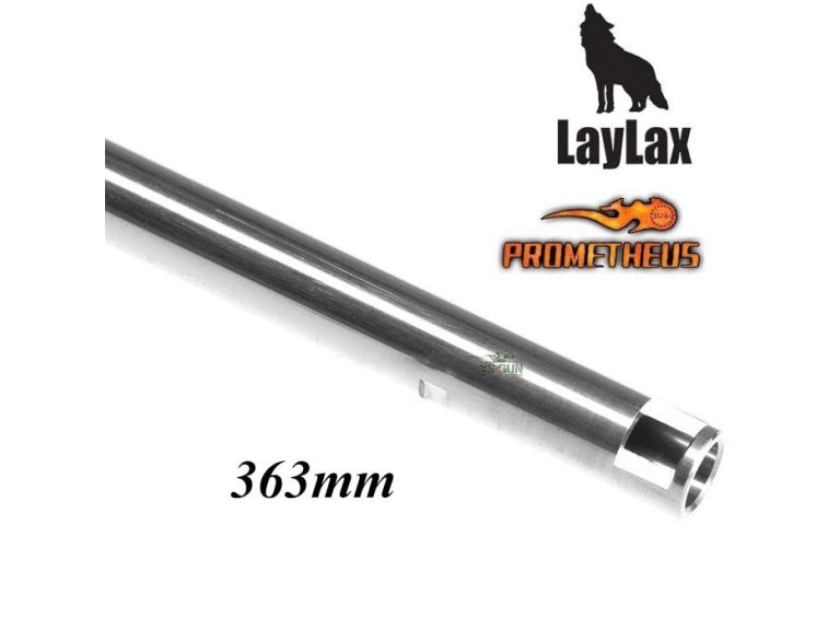 Cañón de Precisión Prometheus AEG 6.03mm para réplicas Krytac, acero inoxidable, alto rendimiento.