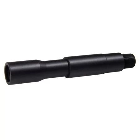 Prolongador de Cañón M4 de 128mm, metal ultra resistente, rosca de 14mm, alto rendimiento.