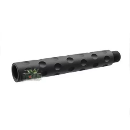Prolongador de Cañón Barret de 117mm, metal resistente, rosca de 14mm, alto rendimiento.