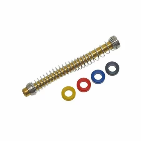 Guía de muelle CowCow para Glock 17, 18, 22 y 34 TM Gen 3 dorada, mejora el rendimiento.