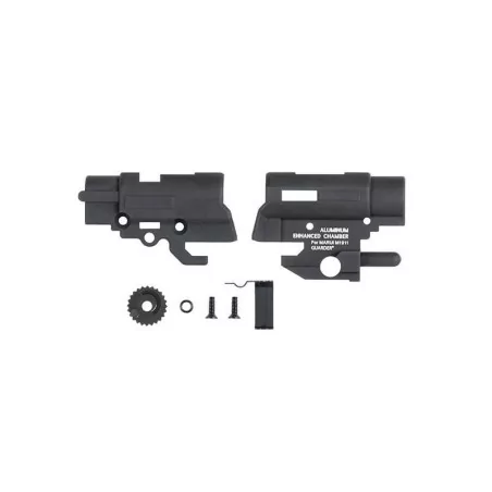Cámara hop-up Guarder negra para Marui Hi-Capa, mejora precisión y rendimiento.
