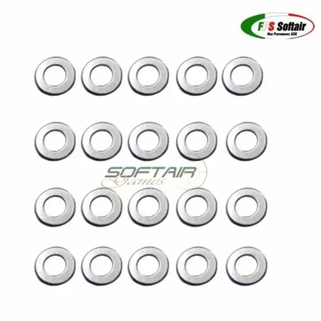 Arandelas shimming FPS 0.20 mm (20 piezas), mejora la estabilidad y precisión.