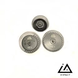 Engranajes CNC de acero 16:1 IMPACT, optimizan rendimiento y durabilidad en AEG.