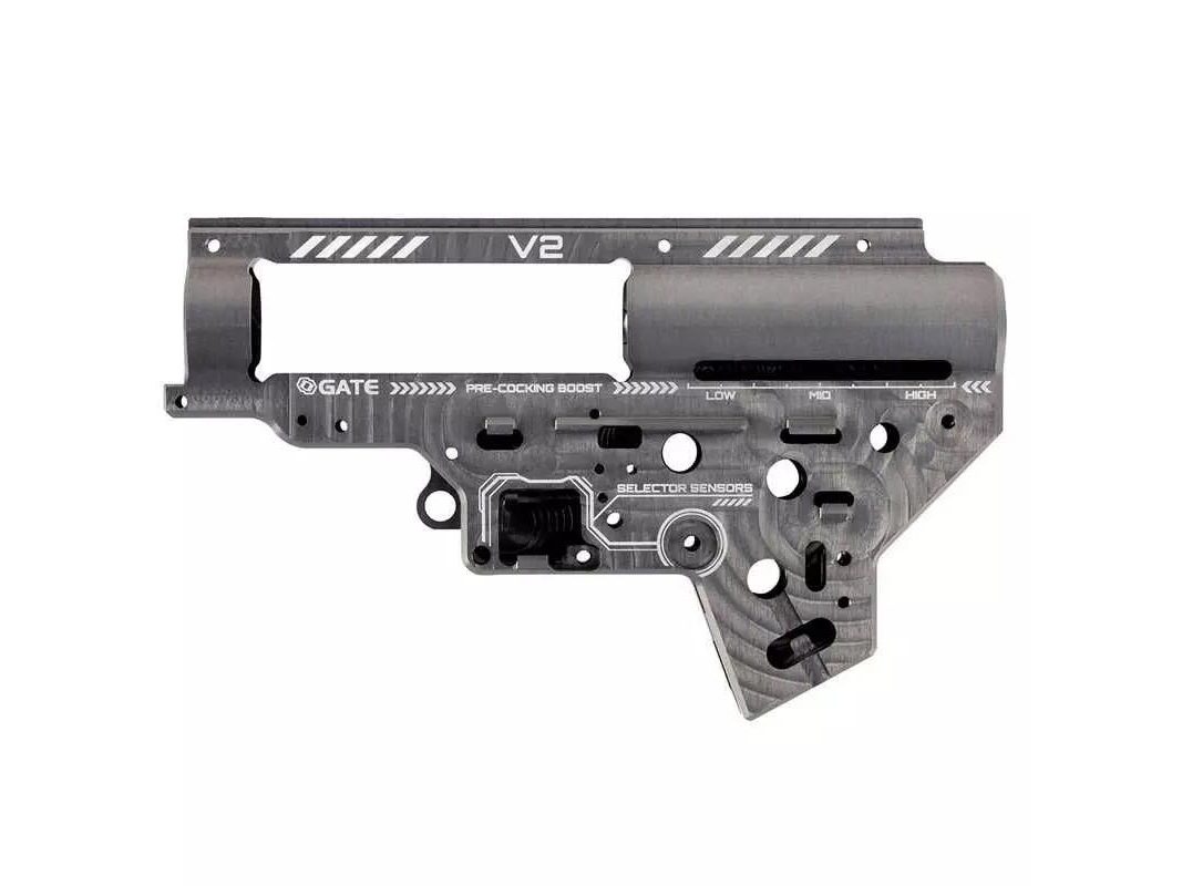 Carcasa Gearbox V2 GATE EON Titanium QSC 8mm CNC · VSGun