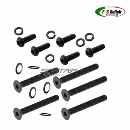 Tornillos FPS de acero inoxidable para Gearbox V2, ajuste firme y resistente.