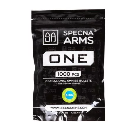 BOLAS BIODEGRADABLES GRAMAJE 0.32G SPECNA ARMS VISTA FRONTAL