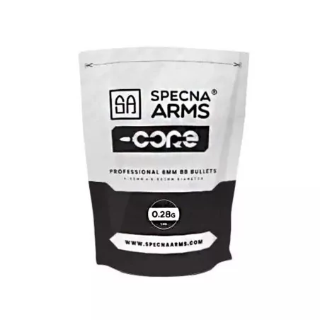 BOLAS DE LA MARCA SPECNA ARMS CORE 0.28G NO BIO 1KG BLANCA