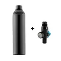 Botella HPA aluminio 0.2L 3000 PSI compacta y resistente.