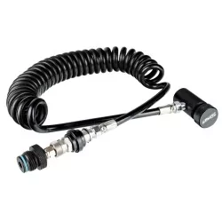 Línea HPA Mamba Dye con Purga Negro, cable en espiral, conexión EU, resistente.