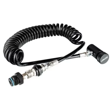 Línea HPA Mamba Dye con Purga Negro, cable en espiral, conexión EU, resistente.