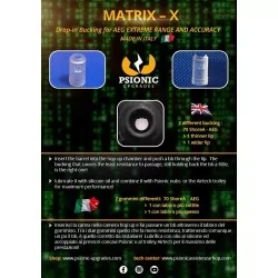 Goma Psionic Matrix - X para VSR/GBB/Pistolas, diseñada para mejorar la precisión y control en disparos.