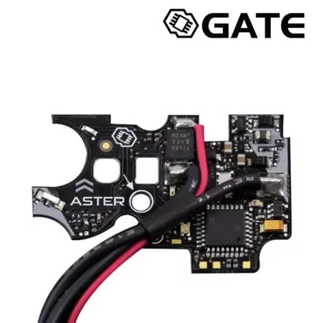 Gatillo Electrónico Aster Gate con cableado delantero para mayor precisión.
