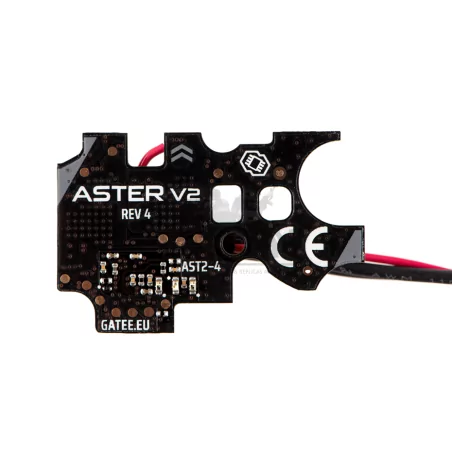 Gatillo Aster V2 SE con Quantum Trigger y cableado trasero.