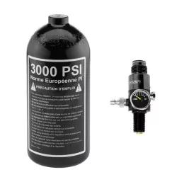Pack botella aluminio 0.8L con regulador 3000 PSI para sistemas HPA airsoft