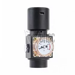 Regulador HPA BALYSTIK Oxygen negro doble salida 150PSI para sistemas aire comprimido