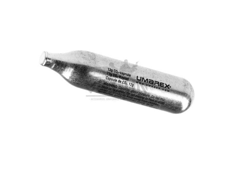 BOMBONA CO2 12 GRAMOS MARCA UMAREX PERSPECTIVA LATERAL AMPLIADO
