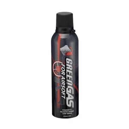 BOTE DE GREEN GAS MARCA PUFF DINO 250 ML PLANO FRONTAL