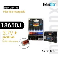 PILA 18650 LITIO RECARGABLE 2600MAH 3.7V MARCA EXTRASTAR