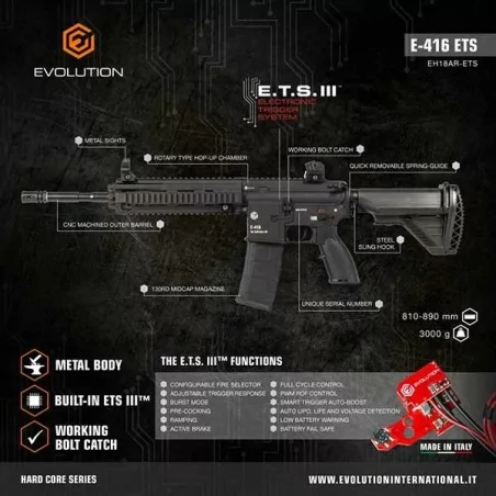 ▷ E-416 GATILLO ELECTRÓNICO ETS III HK416 · VSGun