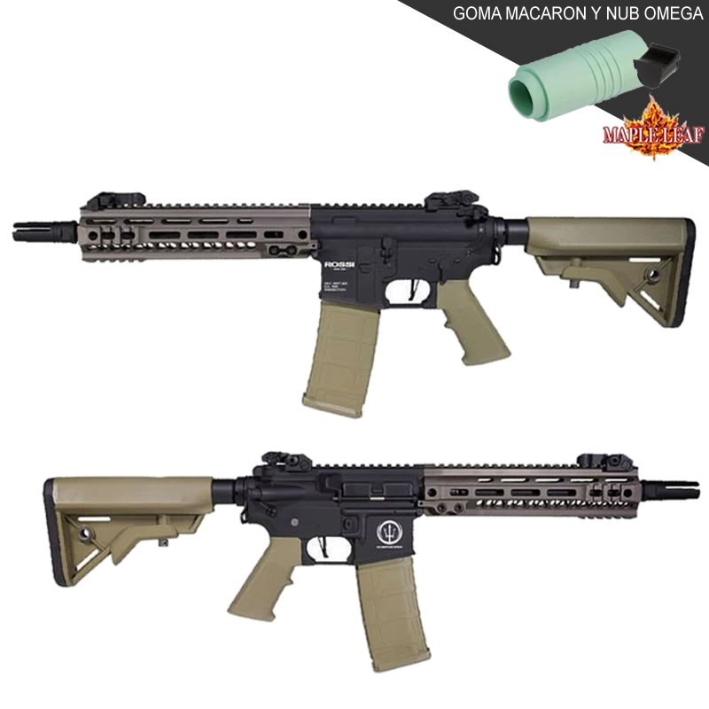 ROSSI NEPTUNE SEAL Negra/Tan con upgrade Maple Leaf y gatillo óptico