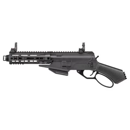Réplica gas G&G Levar 7" Negra, estilo Winchester moderno para airsoft.