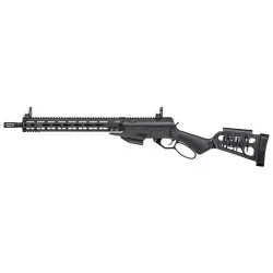 Réplica gas G&G LevAR 15" Negra, estilo Winchester táctico para airsoft.