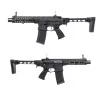 Réplica FAR 556 ETU G&G Negra plegable, ideal para airsoft compacto.