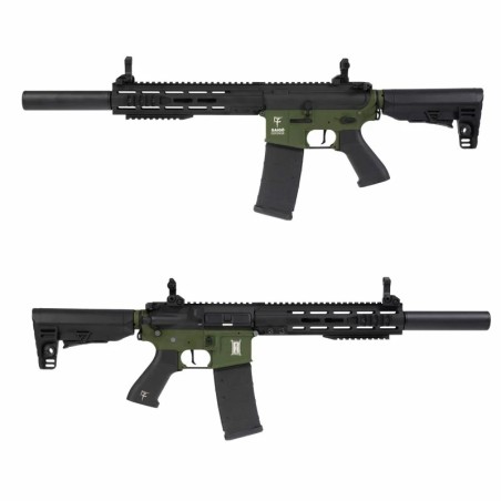 Bushido CHU Verde/Negro con gatillo electrónico y mejora Maple Leaf Saigo Defense