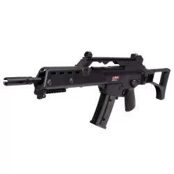 Réplica AEG G36K Golden Eagle Negra con construcción robusta y materiales de alta calidad