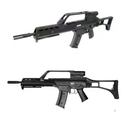 Réplica G36 Jing Gong G608-3 Black con cuerpo de ABS y guardamanos RIS de metal