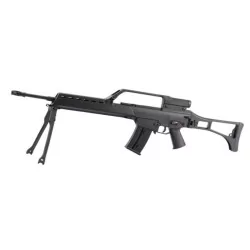 Réplica G36 Jing Gong G608-3 Black con cuerpo de ABS y guardamanos RIS de metal