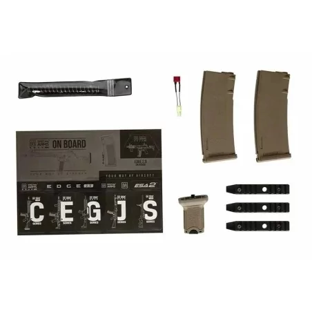 SA-E09 EDGE 2.0 HEAVY OPS TAN/NEGRA ☑ PRECISIÓN Y FIABILIDAD · VSGun